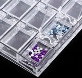 Clear Transparent Bead Accessory Storage Organizer with 20 Small Plastic Boxes Container