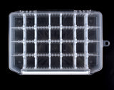 Clear Transparent Bead Accessory Storage Organizer with 24 Plastic Divider