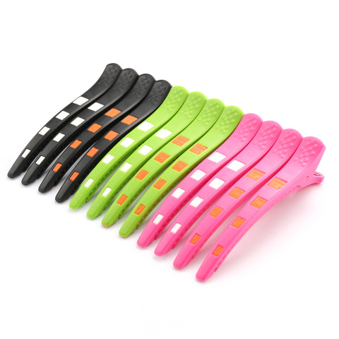 10 Pcs Plastic Duck Bill Hair Clips-Sectioning - Professional Salon Hair Clip Hairpins-Hairgrip Accessories For Hair Coloring - OneDor