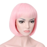 10" Short Straight Flapper Bob Heat Friendly Cosplay Party Costume Hair Wig