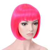 10" Short Straight Flapper Bob Heat Friendly Cosplay Party Costume Hair Wig