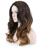 28 Inches Honey Blonde Curly Long Synthetic Hair Wig