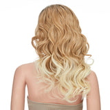 Light Blonde Ombre Wavy Dark Rooted Long Hair Cosplay Fashion Wig