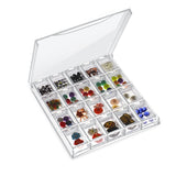 Clear Transparent Bead Accessory Storage Organizer with 20 Small Plastic Boxes Container