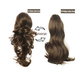 15" Dual Use Curly Styled Clip in Claw Ponytail Hair Extension Synthetic Hairpiece with a Jaw/claw Clip