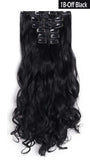 20" Curly Full Head Clip in Clip on Synthetic Hair Extensions 7 pcs 140g