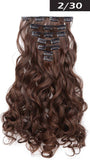 20" Curly Full Head Clip in Clip on Synthetic Hair Extensions 7 pcs 140g