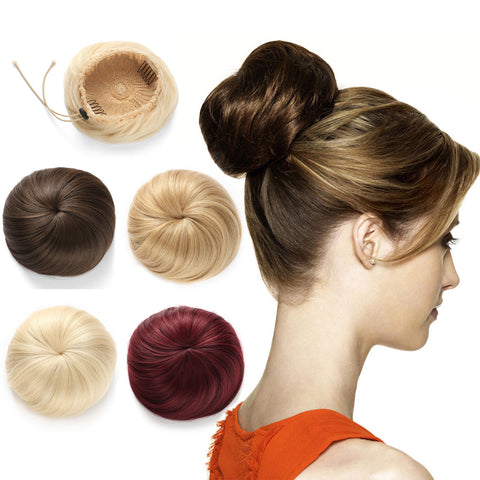 Synthetic Hair Bun Extension Donut Chignon Hairpiece Wig - OneDor