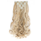 20" Curly Full Head Clip in Clip on Synthetic Hair Extensions 7 pcs 140g