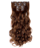 20" Curly Full Head Clip in Clip on Synthetic Hair Extensions 7 pcs 140g