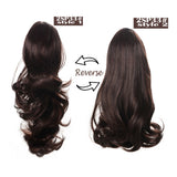 15" Dual Use Curly Styled Clip in Claw Ponytail Hair Extension Synthetic Hairpiece with a Jaw/claw Clip