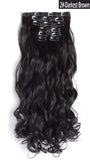 20" Curly Full Head Clip in Clip on Synthetic Hair Extensions 7 pcs 140g