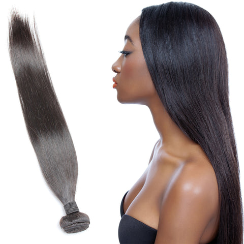 Virgin Brazilian Afro Remy Human Hair Extensions Unprocessed Natural Black Hair Weft Hair Weaving 100g/Bundle - OneDor