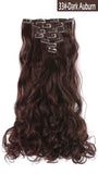 20" Curly Full Head Clip in Clip on Synthetic Hair Extensions 7 pcs 140g