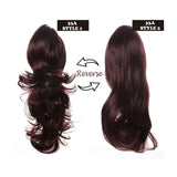 15" Dual Use Curly Styled Clip in Claw Ponytail Hair Extension Synthetic Hairpiece with a Jaw/claw Clip