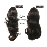 15" Dual Use Curly Styled Clip in Claw Ponytail Hair Extension Synthetic Hairpiece with a Jaw/claw Clip