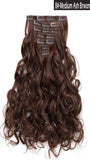 20" Curly Full Head Clip in Clip on Synthetic Hair Extensions 7 pcs 140g