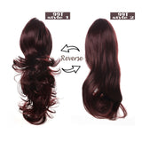 15" Dual Use Curly Styled Clip in Claw Ponytail Hair Extension Synthetic Hairpiece with a Jaw/claw Clip