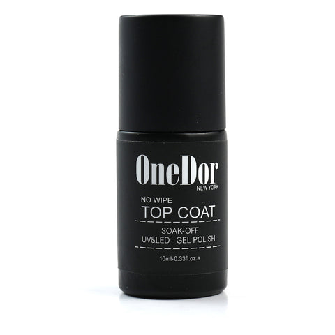 Gel Polish UV Led Cured Required Soak Off Nail Polish Top & Base Coat Set - OneDor