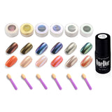 Chrome Shinning Glitter Mirror Nail Powder (6 Colors- Brown,Chameleon,Purple,Gold,Silver,Green)