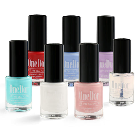 Peel-Off Gel Polish Long Lasting Moisture Air Dry Nail Polish No Soak Off Nail Lacquer Color Set