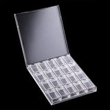 Clear Transparent Bead Accessory Storage Organizer with 20 Small Plastic Boxes Container