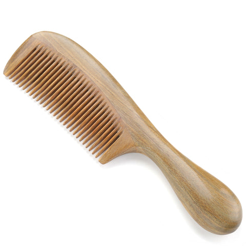 Handmade 100% Natural Green Sandalwood Hair Combs - OneDor