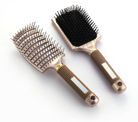 Ball tipped Air Volum Hair Brush with Flexible Cushion Base & Curved Barrel Detangling Hair Brush for Women Long, Thick, Thin, Curly & Tangled Hair