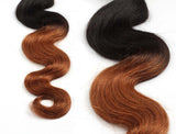 Virgin Brazilian Afro Remy Human Hair Extensions Ombre TwoTone Hair Weft Hair Weaving 100g/Bundle