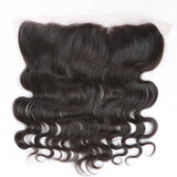 Virgin Brazilian Afro Human Hair Bleached Knots Body Wave Lace Frontal 13x4 Ear to Ear Natural Color