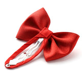 Tartan Pattern & Shiny Grosgrain Hair Barrettes Bow Ribbon Clip sets for Babies, Toddlers, Young Girls, and Children