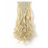 20" Curly Full Head Clip in Clip on Synthetic Hair Extensions 7 pcs 140g