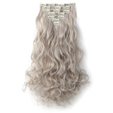 20" Curly Full Head Clip in Clip on Synthetic Hair Extensions 7 pcs 140g