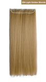 24" Straight 3/4 Full Head Synthetic Hair Extensions Clip on Hairpieces 5 Clips