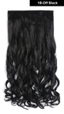 20" Curly 3/4 Full Head Synthetic Hair Extensions Clip On/in Hairpieces 5 Clips