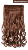 20" Curly 3/4 Full Head Synthetic Hair Extensions Clip On/in Hairpieces 5 Clips