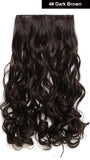 20" Curly 3/4 Full Head Synthetic Hair Extensions Clip On/in Hairpieces 5 Clips