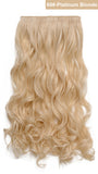 20" Curly 3/4 Full Head Synthetic Hair Extensions Clip On/in Hairpieces 5 Clips