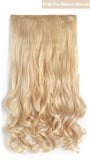 20" Curly 3/4 Full Head Synthetic Hair Extensions Clip On/in Hairpieces 5 Clips