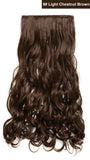 20" Curly 3/4 Full Head Synthetic Hair Extensions Clip On/in Hairpieces 5 Clips