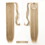 24" Straight Wrap Around Ponytail Extension for Women - Synthetic Hair