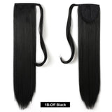 24" Straight Wrap Around Ponytail Extension for Women - Synthetic Hair