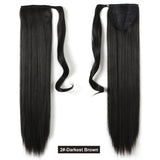 24" Straight Wrap Around Ponytail Extension for Women - Synthetic Hair