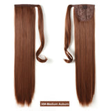 24" Straight Wrap Around Ponytail Extension for Women - Synthetic Hair