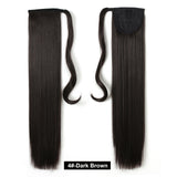 24" Straight Wrap Around Ponytail Extension for Women - Synthetic Hair