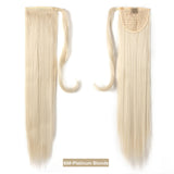 24" Straight Wrap Around Ponytail Extension for Women - Synthetic Hair