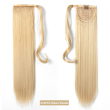 24" Straight Wrap Around Ponytail Extension for Women - Synthetic Hair