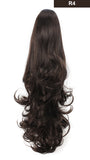 20" Curly Synthetic Clip In Claw Drawstring Ponytail Hair Extension Synthetic Hairpiece with a jaw/claw clip