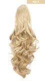 20" Curly Synthetic Clip In Claw Drawstring Ponytail Hair Extension Synthetic Hairpiece with a jaw/claw clip