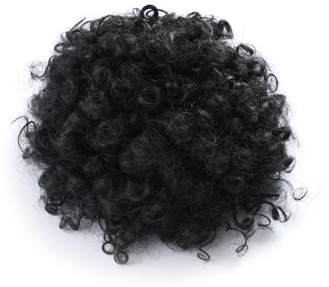 African American Afro Short Kinky Curly Wrap Drawstring Puff Ponytail Extension